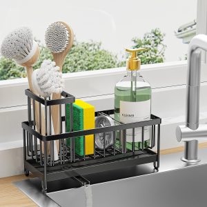 Cisily Black spongeHolder for Kitchen Sink